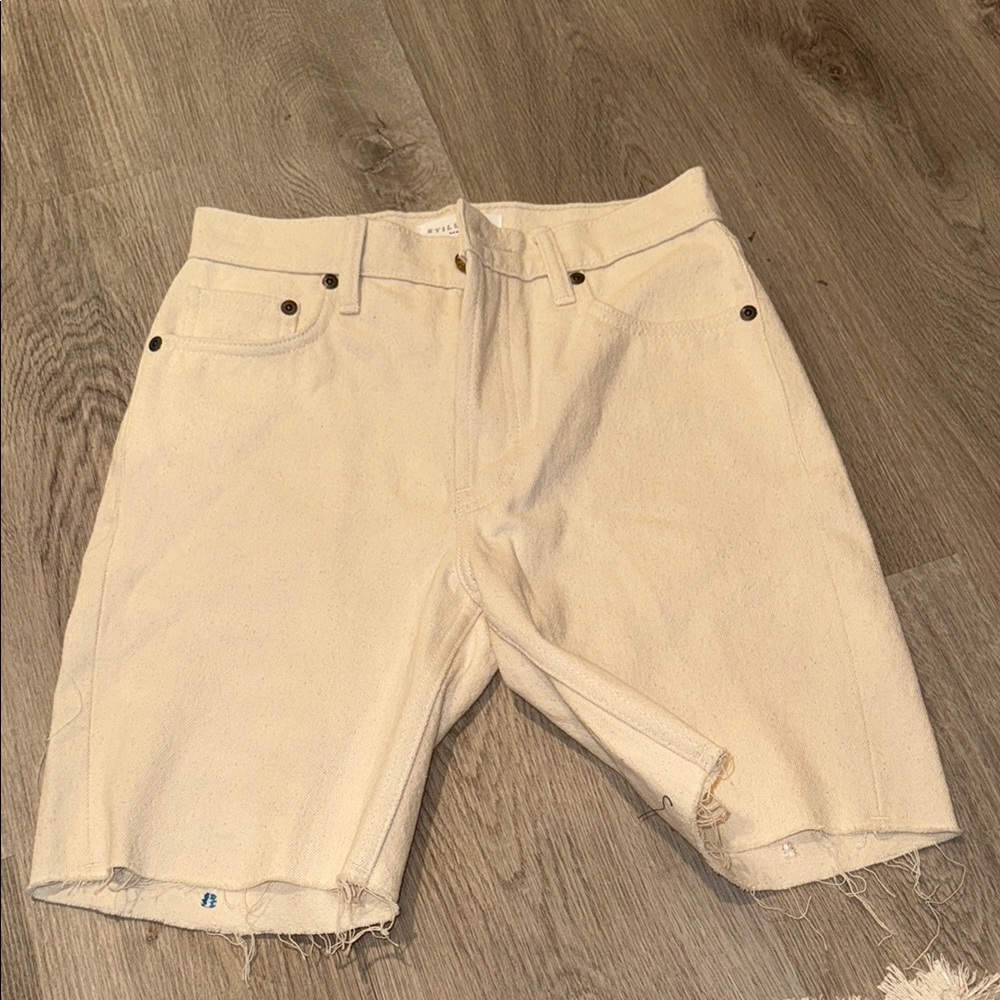 Still Here Technicolor Frayed Embroidered Shorts